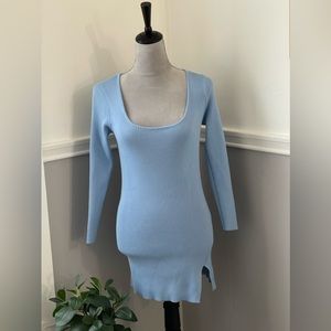 🔵5 For $15🔵 Baby Blue Ribbed Sweater Dress